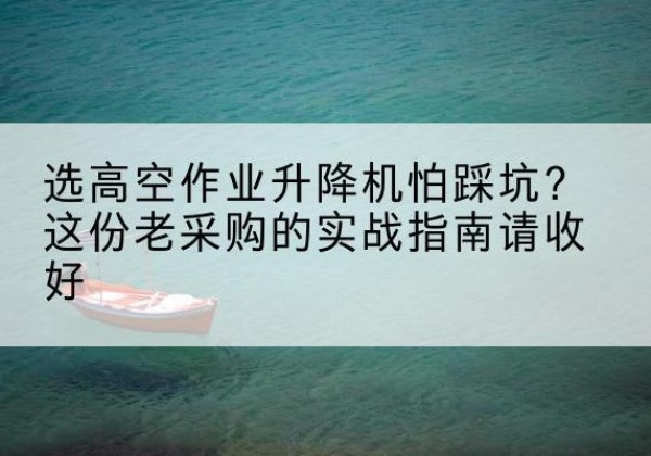 汉中高空作业升降机厂家推荐-选高空作业升降机怕踩坑？这份老采购的实战指南请收好